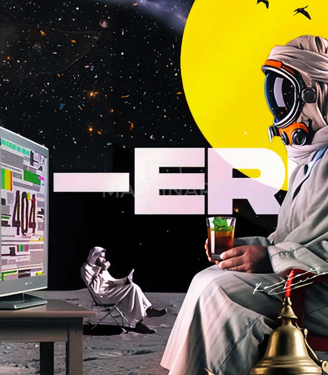 Berrad in the space - signé par l'artiste Kawtar BRZ.